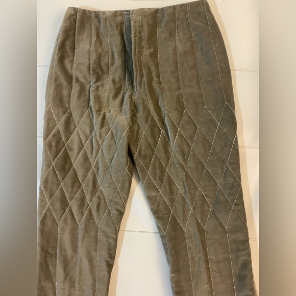 Vintage Adolfo at saks fifth Avenue gray velvet quilted handmade matching set - Picture 3 of 8